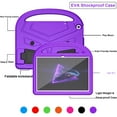 thumbnail image 6 of SaniMore for Walmart Onn 10.1 inch Tablet 3rd Gen 2022 (Model: 100071485) Kids Case, EVA Shockproof Cover with Handle & Foldable Kickstand Lightweight for Walmart Onn 10.1 2022 Girls Boys, Purple, 6 of 9