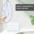 thumbnail image 5 of Qatan 450 GSM Cotton Towel Set – Soft & Absorbent White Bath Towels, Hand Towels, Washcloths & Bath Mats, Multi-Piece Pack, 5 of 7