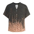thumbnail image 6 of Otvok Womens Tops Dressy Casual Short Sleeve Tee Summer Spring V Neck Button T-shirt Ladies Tunic Blouses, 6 of 6