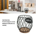 thumbnail image 4 of Coffee Pod Storage Basket Coffee Holder with Wooden Base Desktop Large Capacity Stylish Look Easy Access Contemporary Decor, 4 of 7