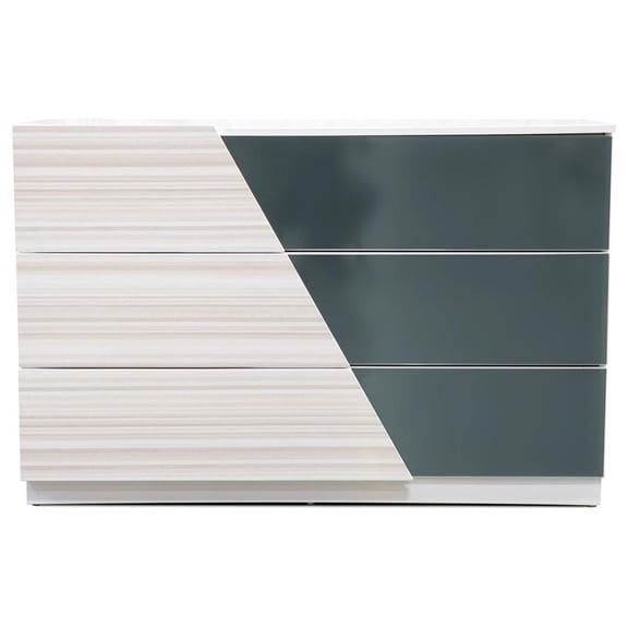 Best Master Manchester 3-Drawer Poplar Wood Bedroom Dresser in Zebra/White