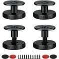 thumbnail image 1 of Pata de mueble ajustable de 27-40 mm, 4 piezas, 2 tipos de instalación, se pueden perforar o autoadhesivar, con almohadilla antiarañazos, adecuada para mesas y armarios, 1 of 5