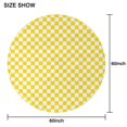 thumbnail image 6 of Yellow and White Checkered Pattern Round Tablecloth 60"x60",Wrinkle Wipeable Table Cloth for Kitchen Dining Room Picnic Patio Party, 6 of 6