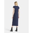 thumbnail image 2 of Time and Tru Women's Ribbed Column Dress with Short Sleeves, XS-XXXL, 2 of 4