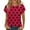 239#Watermelon red, variant on Harpily Women's Shirt Womens Summer Tops Short Sleeve Shirts Crew Neck Cute Trendy Tunic Blouses