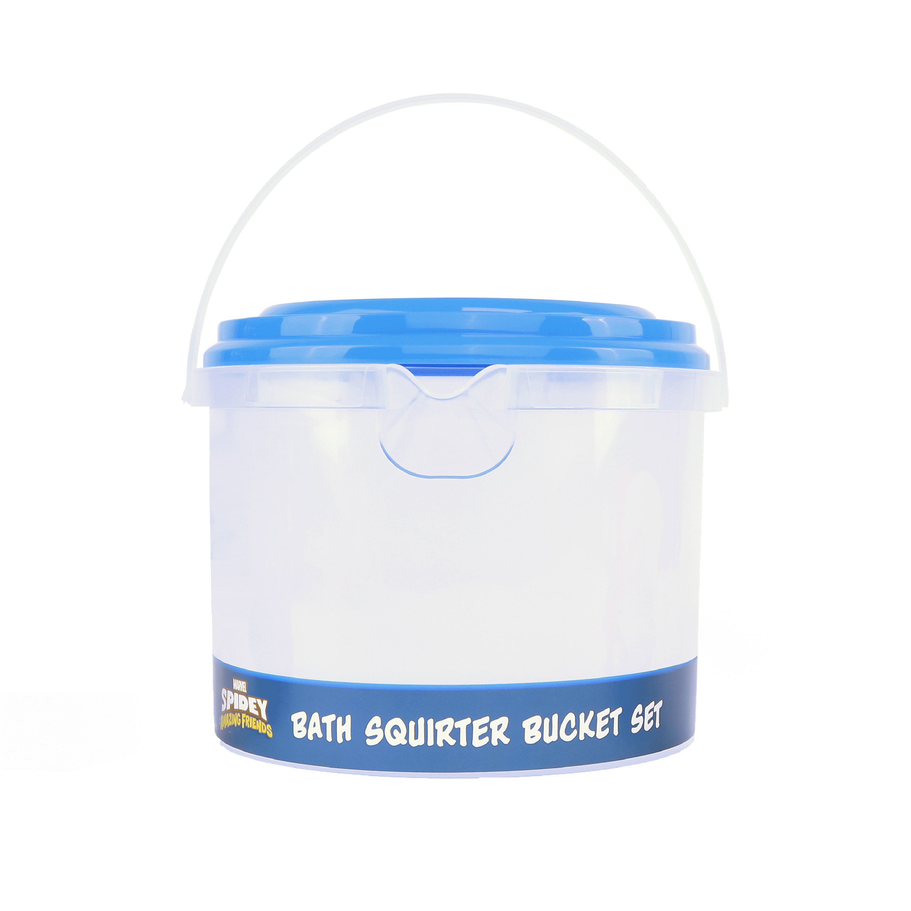 Marvel Spidey & Friends - 5 Piece Bath Squirter Bucket Set - Bath Toys for Baby and Toddlers - Includes Organizer Bucket - Store Bath Time Water Toys