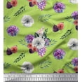 thumbnail image 1 of Soimoi Cotton Duck Fabric Fig,Succulent & Anemone Flower Print Fabric by the Yard 42 Inch Wide, 1 of 1