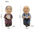 thumbnail image 7 of TISHITA 2 Pieces Elderly Couple Figurines Art Craft Ornament Decorative Miniature Figurine for Cabinet Bedroom Desk Office Home Decor B, 7 of 7