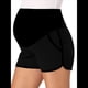 thumbnail image 2 of Pantalones Cortos de Maternidad para Mujer, con Bolsillos, para Dormir, Correr, Hacer Ejercicio y Estar en Casa Negro L, 2 of 7