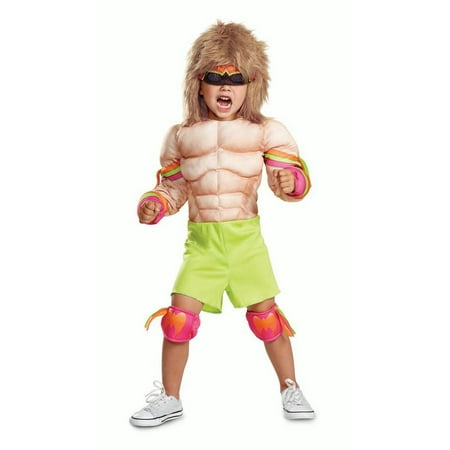 Disguise Ultimate Warrior Toddler Muscle Child Costume, Medium (3T-4T)