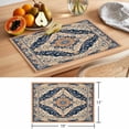 thumbnail image 6 of Vintage Floral Placemats Set of 8, Navy Brown Classical Ethnic Bohemian Non-Slip Place Mats Washable Table Mats for Kitchen Dining Table Decorations Indoor/Outdoor, 6 of 9