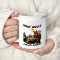 thumbnail image 5 of 1pc, Jesus Christ Mug, Ceramic Mug Double-sided Design, Jesus Mug "What Would Jesus Brew?", Christian Mug, Funny Gift Mug For Tea And Coffee, Coffee Mug, Tea Cup, Home Decor, Party Gift, Birthday Gift, 5 of 8