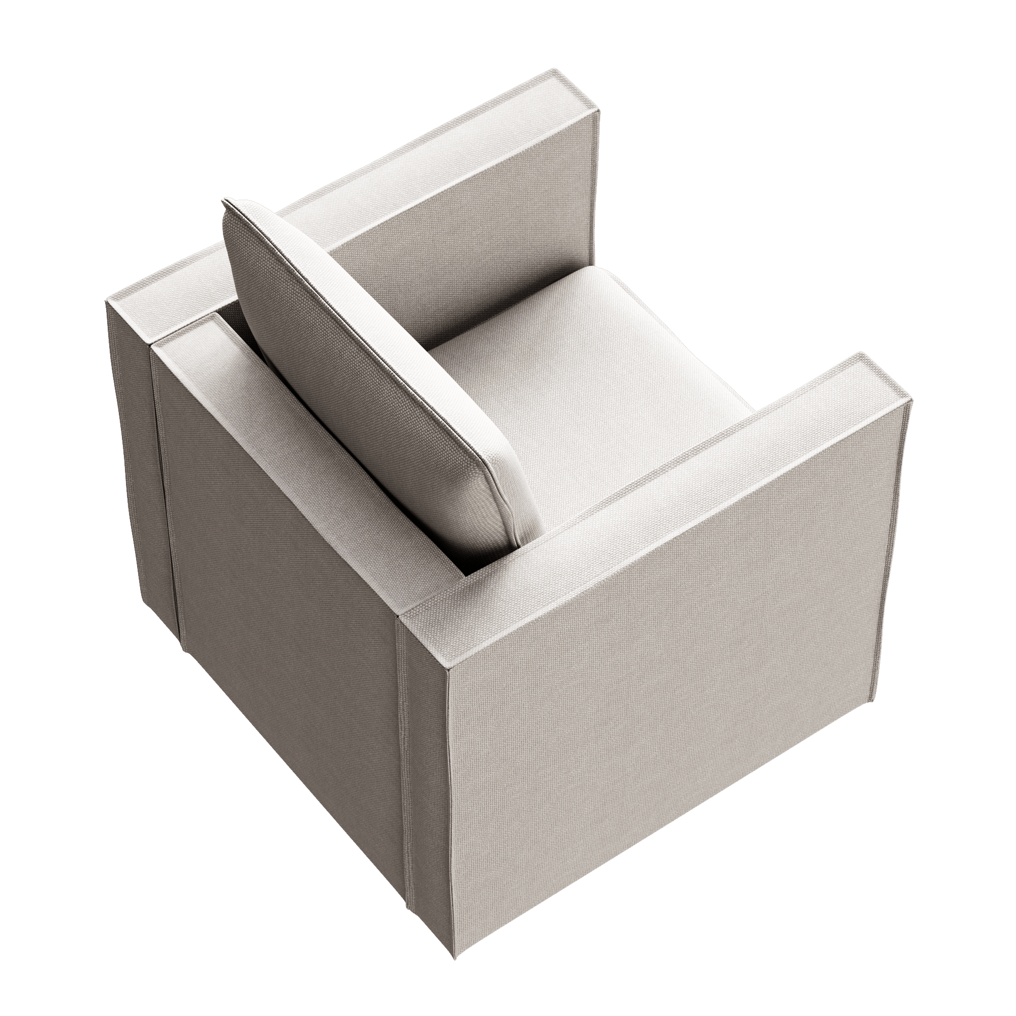MAYEERTY Decorative Beige Single Sofa Chair – Comfortable Soft Cushioned Armchair, Modern Design for Bedroom/Corner/Reading Room