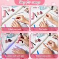 thumbnail image 5 of Mini lámpara de uñas para uñas de gel con empujador de cutículas de uñas, lámpara de uñas UV LED de gel portátil, herramienta de manicura de acero inoxidable con 2 limas de uñas para niña y mujer en c, 5 of 5