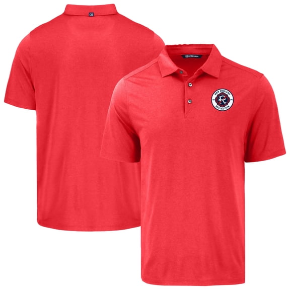 Men's Cutter & Buck Red New England Revolution Coastline Epic Comfort Eco Recycled Polo