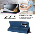 thumbnail image 4 of Leather For Samsung Galaxy A37 5G 6.7-inch Case , RFID Blocking,Flip Color blocking Wallet Leather Case With Card Holder Magnetic Closure Shockproof Kickstand Protective Phone Cases Cover,Red, 4 of 9