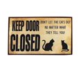 thumbnail image 1 of Sehao No dejes salir a los gatos, no importa lo que te digan, mantén la puerta cerrada, divertido y lindo felpudo, felpudo de bienvenida, felpudo divertido, felpudo para casa nueva, felpudo para sala, 1 of 4