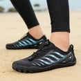 thumbnail image 2 of lnmuld Men Women Barefoot Shoes, Breathable Mesh Shoes for Water Yoga Fitness Hiking Color:Blue,Size:11, 2 of 5