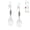 clear, variant on One Pair 22mm Austrian Crystal Teardrop Earrings - Sterling Silver Earwires - Aquamarine Blue