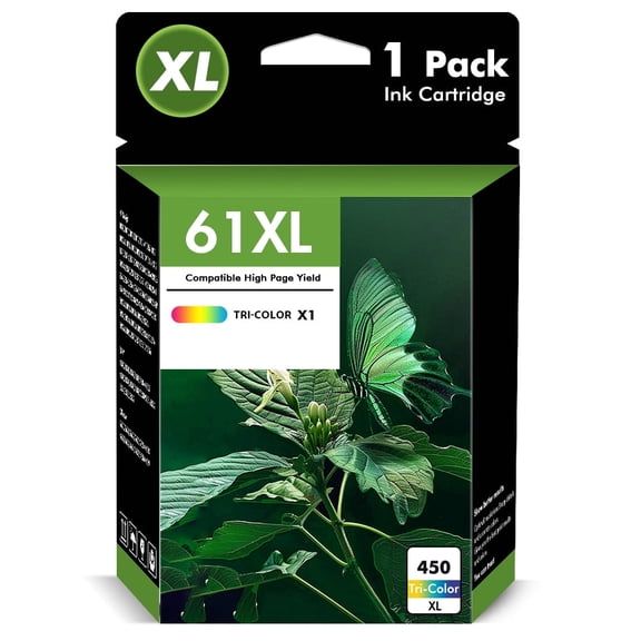 61XL Tri-Color Ink Cartridge Compatible for HP 61 Color Ink for HP Ink 61 Color Combo Pack