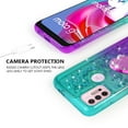 thumbnail image 5 of SOGA Quicksand Cover Cute Girl Phone Case Compatible for Motorola Moto G30 Case, Moto G10 Case, with Ring for Magnetic Car Mounts, Lanyard, Tempered Glass - Purple / Teal, 5 of 6