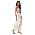 thumbnail image 6 of Women Linen Lace Trim Long Bloomers Pants Ruffle Victorian Vintage Pantaloons Summer Beach Travel Vacation Pants White S, 6 of 6