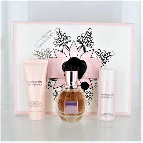 Viktor Rolf Flower Bomb By Viktor Rolf 3 Piece Gift Set 1 7 Oz Eau De Parfum Box Women Walmart Com Walmart Com