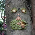thumbnail image 2 of Tree Face Bird Feeder Glowing Old Man Tree Hugger Tree Face Yard Art Garden Decoration, 2 of 9