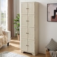 thumbnail image 3 of Leumius 72.4" Tall Storage Cabinet Tall Storage Cabinet with 8 Doors and 4 Shelves ,Bookshelf for Living Room, Kitchen, Dining Room, Office White, 3 of 9