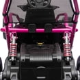 thumbnail image 6 of 24v Ride on Toys for Big Kids, 400w 7.5 Mph Electric Go Kart W/Front Eva Wheel, Music & Lights, Suspension, Bluetooth, 5 Point Harness, Kids Electric Car Pink, 6 of 9