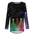 thumbnail image 4 of Winter Saving Talove Long Sleeve Shirts for Women Graphic Printed Sweatshirt Fall Fashion Must Haves Tunic Tops Crewneck Womens Tops Dressy Casual Cotton Christmas Shirts, 4 of 5