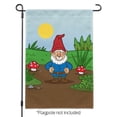 thumbnail image 2 of Garden Gnome with Toadstools Garden Yard Flag, 2 of 3