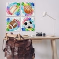 thumbnail image 2 of Stupell Industries Rainbow Splatter Baseball Sports & Sports Teams Painting Wrapped Canvas Canvas Art Print Wall Art, 17 x 17, Set of 4, 2 of 7