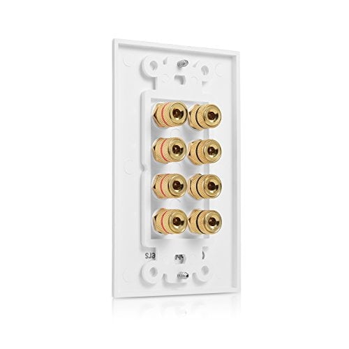 Cable Matters Placa de pared para cable de altavoz (placa de pared de