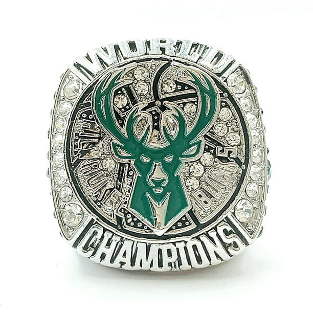 Anillo de campeonato de Milwaukee 2021, réplica de anillo de campeones de baloncesto con caja de anillo de campeonato para regalo de fanáticos de la colección 'Bucks Antetokounmpo MFZFUKR XMWJ259-1