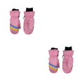 thumbnail image 3 of Moyic 1 par de manoplas para niños, invierno, impermeable, cálido con gancho, equipo deportivo, regalos, accesorios, estampado geométrico, Type9 NO9, 3 of 6