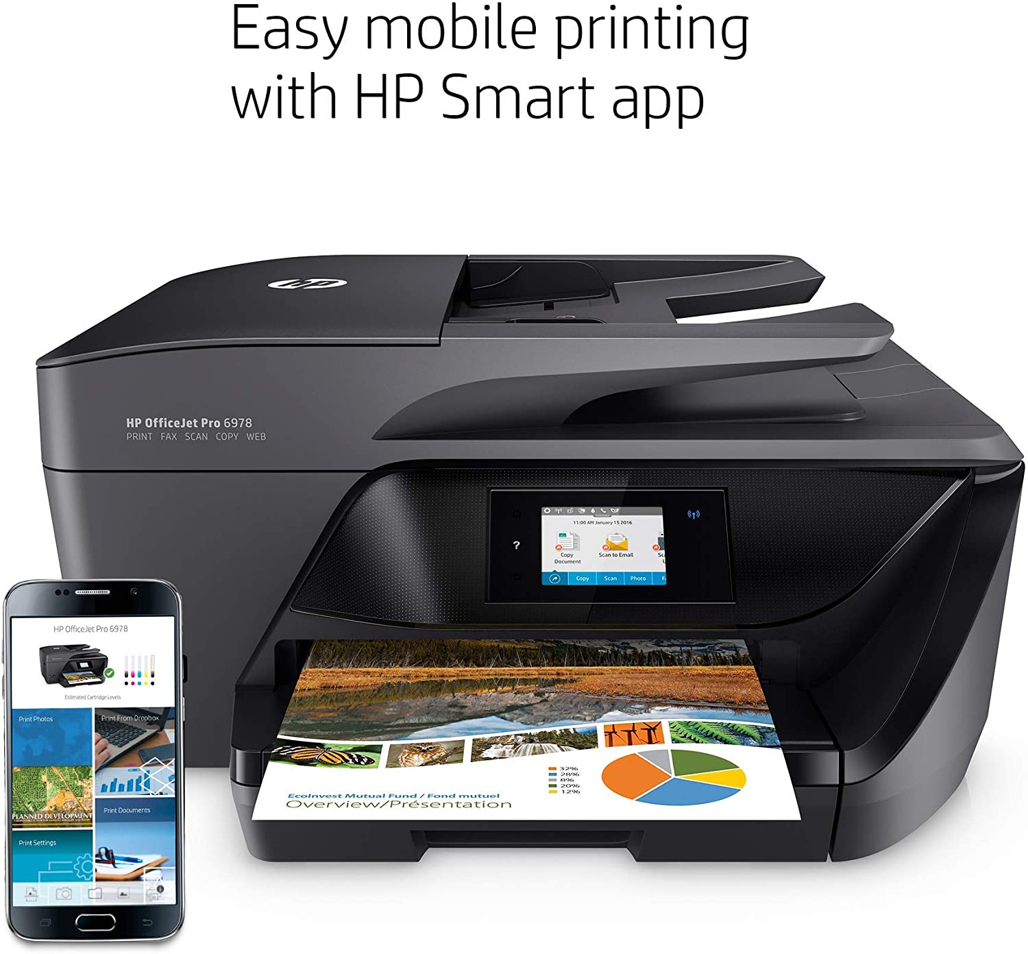 HP OfficeJet Pro 6978 All-in-One Wireless Color Printer, HP Instant Ink T0F29A - image 5 of 5