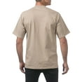 thumbnail image 3 of Pro Club Men's Heavyweight Cotton Short Sleeve Crew Neck T-Shirt,KHAKI,5XL - Tall, 3 of 5