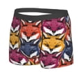 thumbnail image 2 of Daiia Fox Face Men's Underwear Boxer Briefs, Cotton Stretch Moisture-Wicking Underwear-Medium, 2 of 9