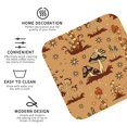 thumbnail image 4 of Disketp Brown Mushrooms Funny Coasters,6 Pcs Leather Coasters With Holder, Perfect Housewarming Hostess Gifts,Protect Furniture From Water Marks Scratch And Damage, 4 of 9