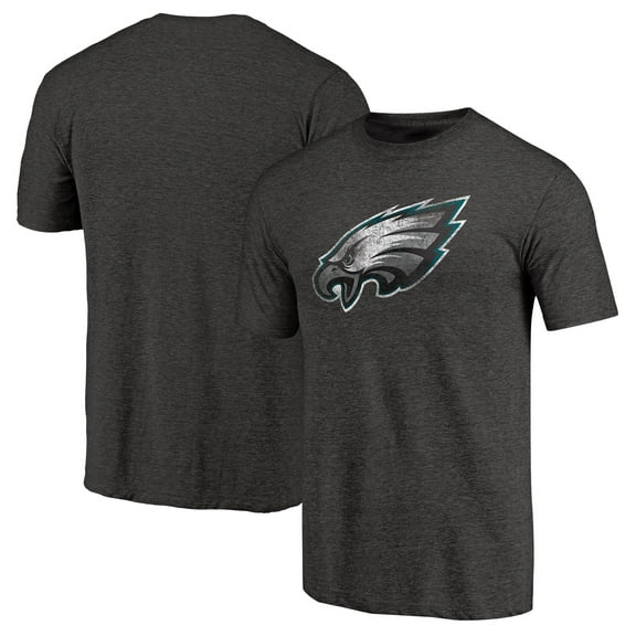 Men's Heathered Black Philadelphia Eagles Team Secondary Tri-Blend T-Shirt