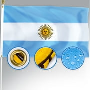 Argentina Argentinian Flag 3x5 Outdoor, Double Sided Embroidered 210D Nylon Argentina National Country Flags