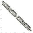 thumbnail image 4 of White Stainless Steel bracelet Men's Cubic Zirconia CZ 8.5 in, 4 of 4