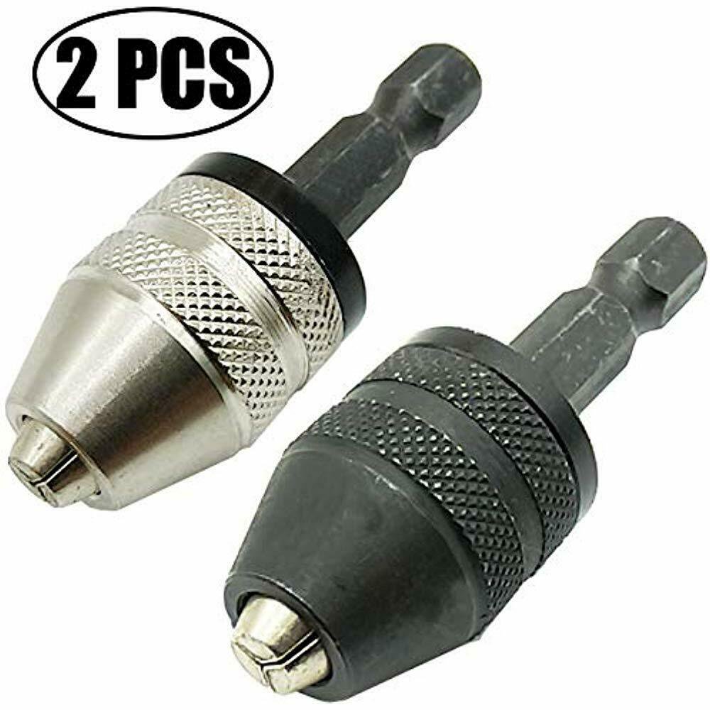 2PCS 0.36.5mm Keyless Drill Chuck Conversion Tool, Adapter, 1/4Inch