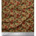 thumbnail image 1 of Soimoi Cotton Jersey Fabric Leaves & Rose Floral Decor Fabric Printed Yard 58 Inch Wide, 1 of 1
