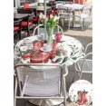 thumbnail image 4 of Outdoor Tablecloth with Umbrella Hole and Zipper, Merry Christmas Round Table Cloth 54 Inch Waterproof Tablecloth, Winter Red Boots Stars Berry Leaves Picnic Table Cover for Patio Camping, 4 of 7