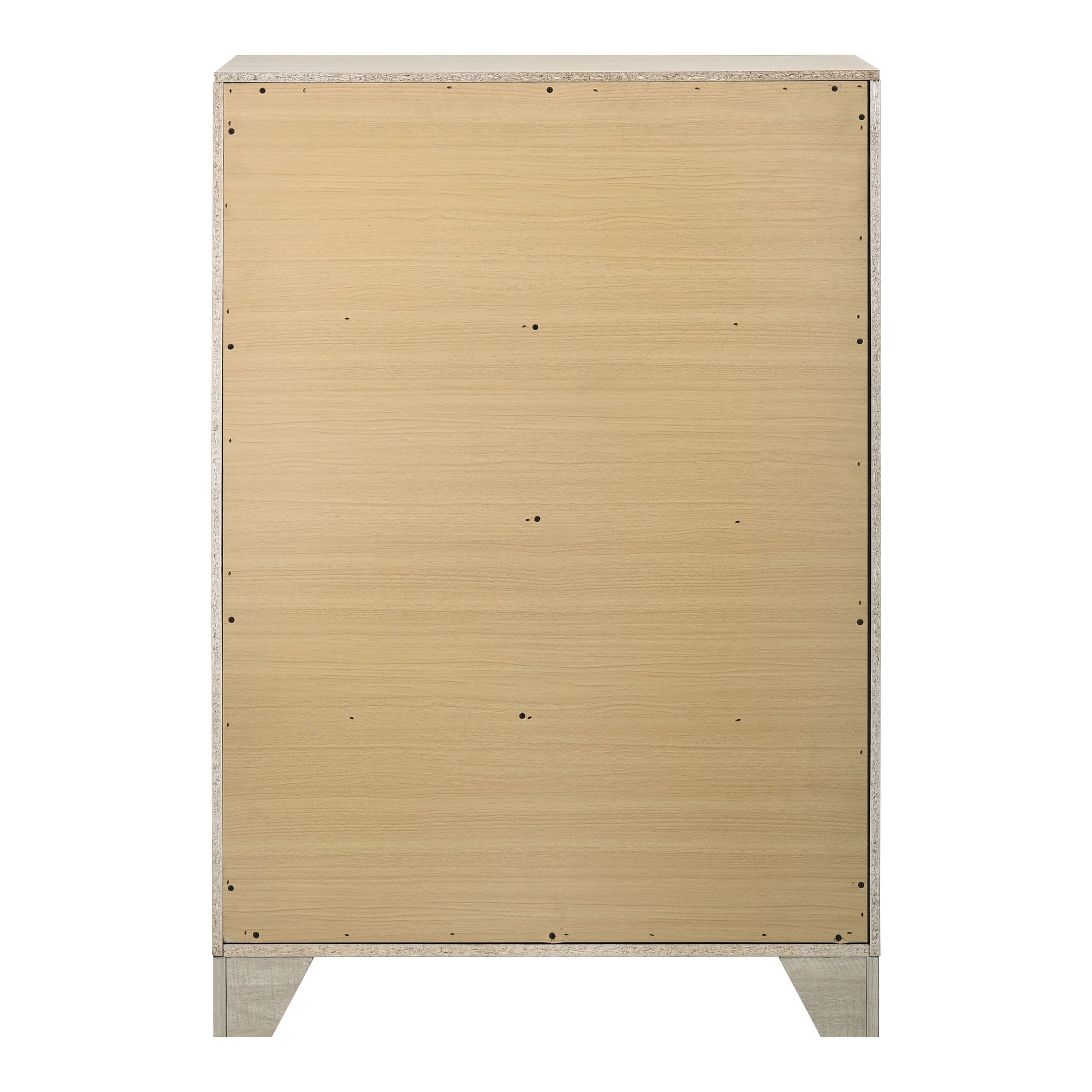 Furniture of America Baurke Modern 4-Drawer Vertical Dresser, Light Gray