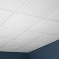thumbnail image 2 of Genesis 2ft x 2ft White Stucco Pro Revealed Edge Ceiling Tiles - Easy Drop-in Installation - Waterproof, Washable and Fire-Rated - High-Grade PVC to Prevent Breakage - Package of 12 Tiles, 2 of 7