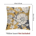 thumbnail image 4 of Decorative Pillow, Floral Pillow, Throw Pillows for Couch or Bed, Boho Home Decor, (White Denim Collection, Yellow), 4 of 7