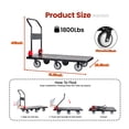 thumbnail image 2 of GDF Studio 51.5" Foldable Platform Truck Cart with  Silent Wheels, Heavy Duty Push Dolly, Black, 2 of 9